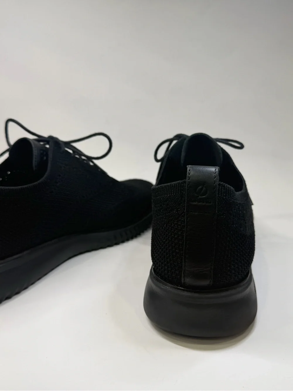Cole Haan Men’s Black Knit Lace Up Sneakers Comfort Casual Shoes